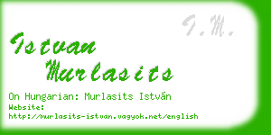 istvan murlasits business card